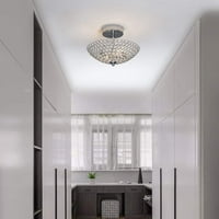2-lagan elegantni kristalno polupljivo montažno spavaća soba mini ormar stropnog svjetla luster, glam