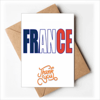 France Country Zastava Naziv Art Deco Fashion Hvala Van Corte Convertes Blank Note