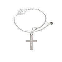 Delight nakit od nehrđajućeg čelika Joshua 1: - Budite snažni i hrabri ugravirani križ - - silvertonska