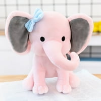 Slon punjena životinja, simpatična plišana lutka s dugim nosom i uhom, punjena igračka s slonom za rođendanski poklon ružičasti