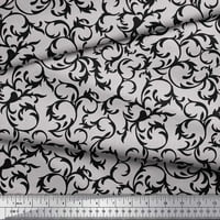 Soimoi siva mahovina Georgette tkanina umjetnička lišća tkanine otisci dvorišta široko
