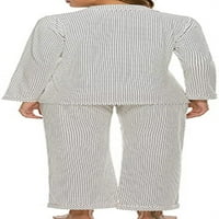 Žene Pijama postavilo je dugih rukava s spavaćić dvodijelna noćna odjeća mekani udobni PJS u zatvorenom trošenje sa džepom