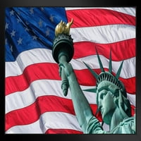 Kip Liberty New York City protiv američke zastave Patriotski posteri Američka zastava Poster zastava