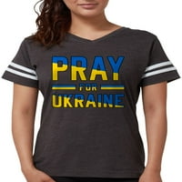 Cafepress - molite se za majicu Ukrajine - Ženska fudbalska majica