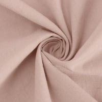 Bluze za žene Ljeto Plus size pamučno posteljina čvrstog gumba u boji dolje za notch v izrez kratkih