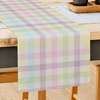 Uskršnji trkač tablice, ružičasti plavi zeleni ljubičasti bivolski trkač tablice pogodan za uskrsnu kuhinju trpezarijski stol za stolu