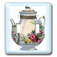 3Droza viktorijanski cvjetni čajnik - dvostruki preklopni prekidač