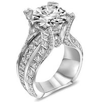 Lroplie prstenovi za žene djevojke srebrni mladenci cirkonski dijamant Elegantni angažman vjenčani prsten