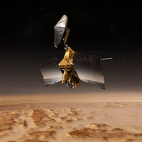 Orbiter mars izviđački orbiter prelazi iznad planeta Mars Poster Print