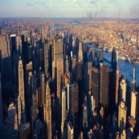 Panoramski pogled na Manhattan, New York City, NY Skyline sa rijekom Hudson, snimljen iz Weehawkena, NJ Poster Print