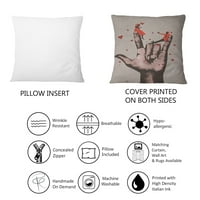 Art DesimanArt 'Volim te Prijavite se s romantičnim par' Moderni ispisani jastuk od tiskanog bacanja