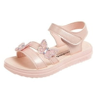 Pimfylm toddler sandale djevojke Gladiator sandale sa patentnim sandalama sa sandalama malih malih djeteta Big Kid Pink 1.5
