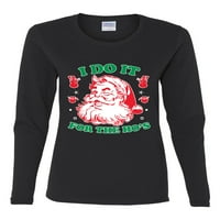 Učinite to za HOS Xmas ružni božićni džemper ženska grafička majica s dugim rukavima, crna, mala