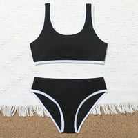 Velike djevojke cisterne bikini set 2-komada kupaći kostim kupaćim odijelom za plažu, 7-14t