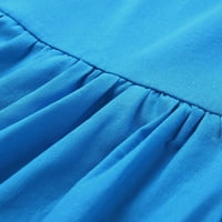 Ljetne haljine za ženske plus veličine Party haljine casual rukava V izrez haljina plava