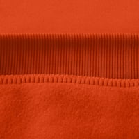 Guzom ženske dukseve - pulover slobodno vrijeme s dugim rukavima slobodno uredno u trendy smiješno ispis Jesen s kapuljačom narančastoj veličini 2xl