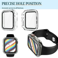 TAKFO za Apple Watch Case sa zaštitnikom zaslona za Apple Watch serija 6 5 4 SE Bling Crystal Diamond