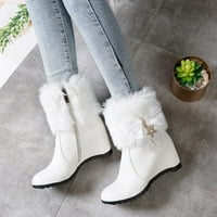 Jsaierl Winter COCOOT za žene, udoban klizanje na sredini koferne cipele s toplim cipelama snijega s niskim potpeticama, zimski čizme cipele na otvorenom
