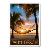 Palm Beach, Florida, Hammock i zalazak sunca, Lantern Press, Premium igraće kartice, Kamion s jokerima, Sjedinjene Američke Države