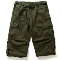 CLLIOS CARGO HORTS za muškarce veliki i visoki multi džepovi kratke hlače na otvorenom borbene kratke hlače Izdržljivi planinarski teretni šorc