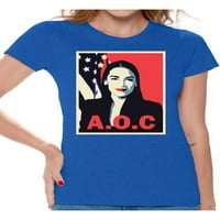 Neugodne močke majice Ocasio dame majica Alexandria Ocasio-Cortez Ženska majica Patriotske košulje proizvedene