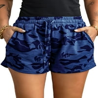 Luxplum žene mini pantalone visoke struke kratke hlače elastične strukove vruće hlače modna kratka ploča