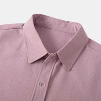 Auroural Man Odjeća za uklanjanje odjeće Muškarci Casual Solid Clantdown kratki rukav košulju za zatvaranje havajske bluze