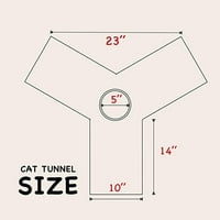 Senhu Y CAT tunel Tunel CAT TUNELI ZA UNUDRUČNE CATS, zečji tunel, sklopive kutnene tunele za velike mačke, kućni ljubimci kućnih ljubimaca