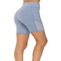Capreze Womens Mesh Yoga kratke gamaše hlače sa džepom visokog struka Tummy Control Stretch Share Worth Gym Summer Kratka