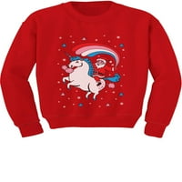 TStars Girls ružni božićni džemper santa jahanje jednorog Rainbow Kids Božićni poklon smiješne humore Kućni ljubimci Božićni pokloni za djevojku Dječji duks djece ružnog duksera