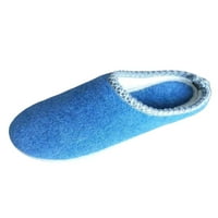 Lacyhop undise pamučni papuča zatvoreni plišani papuče s plišanim papučem klizne na kućne cipele u zatvorenom toplinom udobnosti ugodno plavo 8.5-9