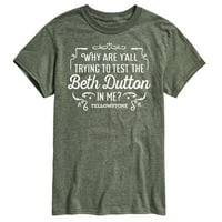 Yellowstone - pokušaj testiranja Beth Dutton - muške grafičke majice kratkih rukava