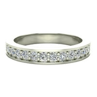 0. CT TW Okrugli sjajni dijamantski vjenčani prsten 14k bijelo zlato