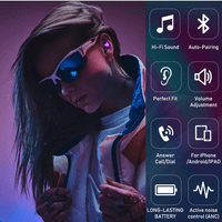 Urban Street Buds Plus True Bluetooth bežični uši za ASUS Zenfone Zoom Z s aktivnim ozvučenjem buke Purple