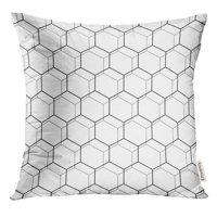 Octagon Geometrijski fini sažetak osmerokutni moderni uzorak crno-bijeli jastučni jastučni jastuk