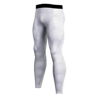 QXUTPO muške hlače s čvrstim dizajnom fitnesa za trening za pokretanje prozračnih tajica za brzo sušenje