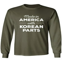 Napravljen u Americi sa korejskim dijelovima majica dugih rukava