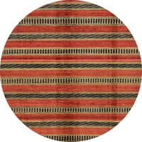 Ahgly Company u zatvorenom okruglom sažetkom Crvene orijentalne prostirke, 8 'krug