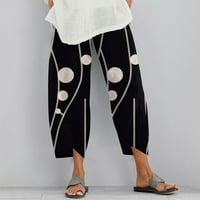 Teretne pantalone za žene Dressing Ležerne modne elastične struk sa džepnim labavim haremskim pantalonama