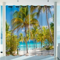Colisha dva panela zavjesa GROMET vanjski prozor za zavjese Vodootporna prozora za zidove za zavjese