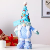 Božićni odmor Švedski Gnomi Sezonski patuljak Doll Blue Series Plushies Ornament Sezonski dekor za Xmas