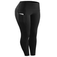 Yoga hlače za žene sa džepom High struk biciklističke biciklske nogavice casual jogging joga vježbanje znojne hlače Active odjeća plus veličina