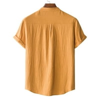 Caveitl Ležerne majice za muškarce, muške košulje u boji Havajska majica kratkih rukava Casual Sportska za odmor Plaža Top košulja Bluza Brown