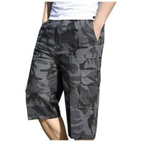 FESFESFES Muški kratke hlače Ljeto labavo Ležerne prilike, kratke maskirne kamuflage tiskani džep sportske