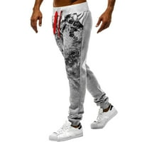Iopqo casual pantalone za muškarce muškarci harem hlače hop trend modne prozračne šarene print sportske