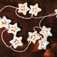 3M30LED baterija Drvena zvezda Star Fairy String Svjetlo Uskršnji dekor vjenčanja