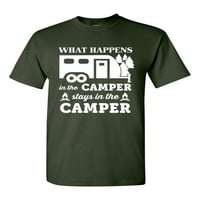 Što se događa u kamper-u u kamperskom kampu Funny DT za odrasle majica Tee