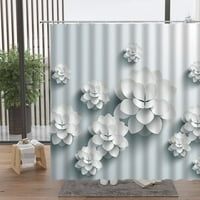 Cvijeće zastori za tuširanje Kreativna akvarelska postrojenje cvjetno poliesterska tkanina Ispis zavjesa za kupanje Nordic Jednostavno kupatilo Kuke za kupatilo