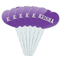 Keisha Heart Love Cupcake Pick Toppers - set od 6