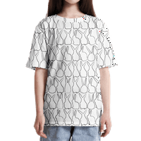 Kawaii majica Bunny 3D Print Short rukava Ženska TOP ljetna majica, Dijete, # 04